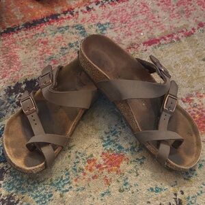 Brown Leather Sandals Birkenstock